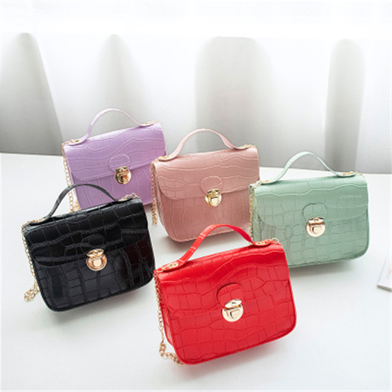 Crocodile Pattern Crossbody Bags For Women 2020 Small Chain Handbag Small Bag PU Leather Hand Bag Ladies Designer
