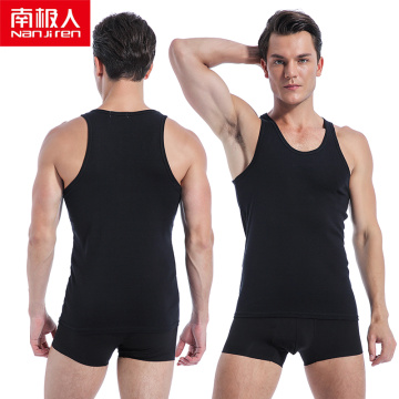 NANJIREN Man's Cotton Solid Seamless Underwear Brand Clothing Mens Sleeveless Tank Vest Comfortable Undershirt Undershirts 2/pcs