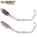Motorcycle Full Exhaust Escape System Modifed Middle Link Pipe Slip On For yamaha YZF-R15 R5 MT-15 MT 15 125 V3 R125 2008-2019