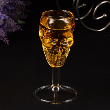 Transparent Beer Wine Cup Bottle Glass Skull Cup Red Wine Sober kitchen accessories High Cocktail Glasses Bar Decoration
