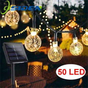 Holiday Light Led Solar 20/50 LEDS Crystal ball 5M/7M LED String Fairy Lights Solar Garlands Garden Christmas Decor For Outdoor