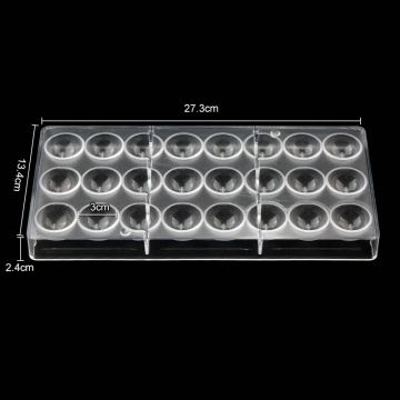 24 Half Ball Clear Diamond Chocolate Mould DIY Baking Molds For Sweets Chocolate Maker Mousse Candy Mold Baking Pastry Tool