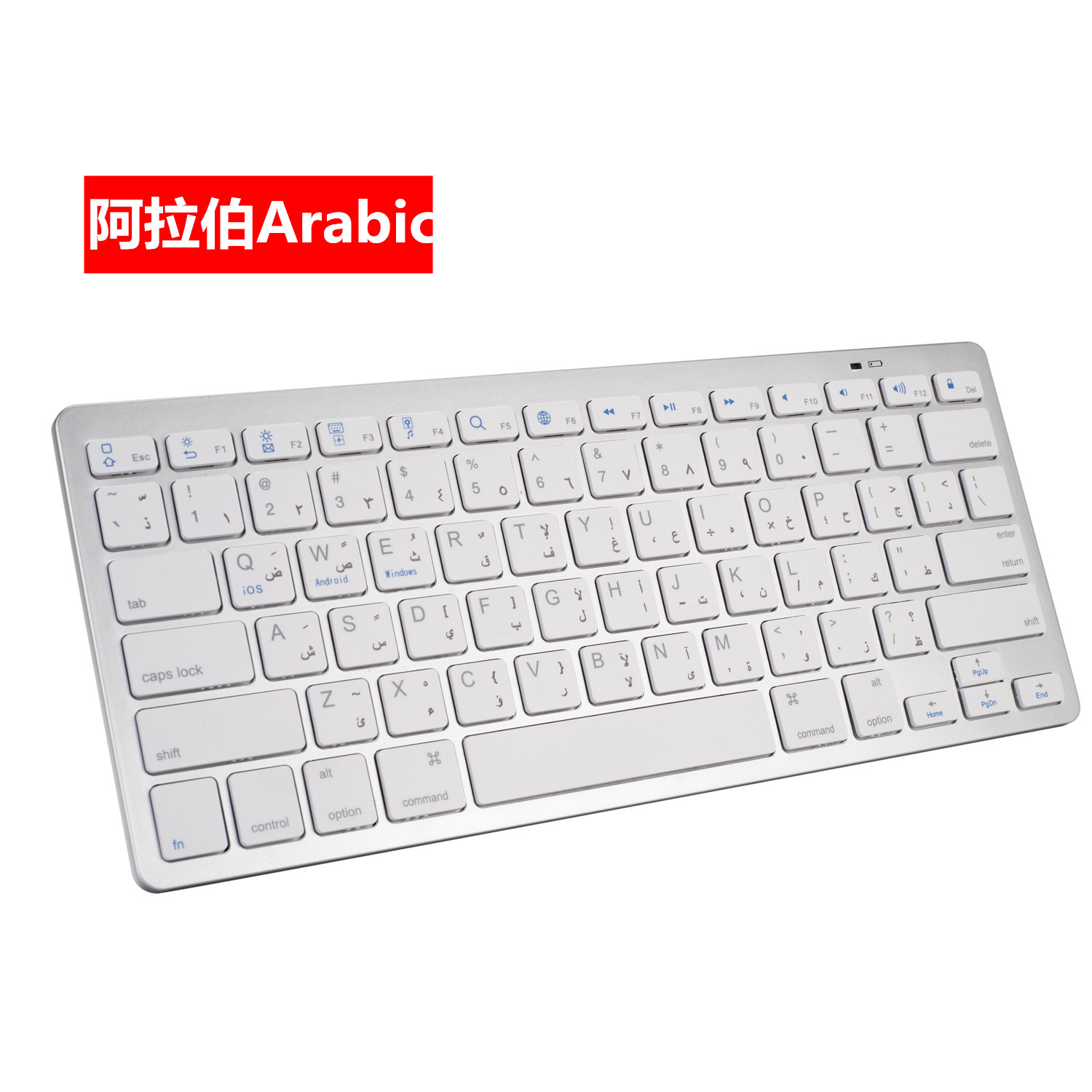 Wireless Bluetooth Computer Keyboard Slim Small Keybord Russian Arabic Spanish French German BT 3.0 Keypad For iPad Mac Phone