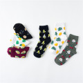 Korean fresh fruit socks lemon avocado pineapple cherry blueberry orange hazelnut banana Harajuku skateboarding socks