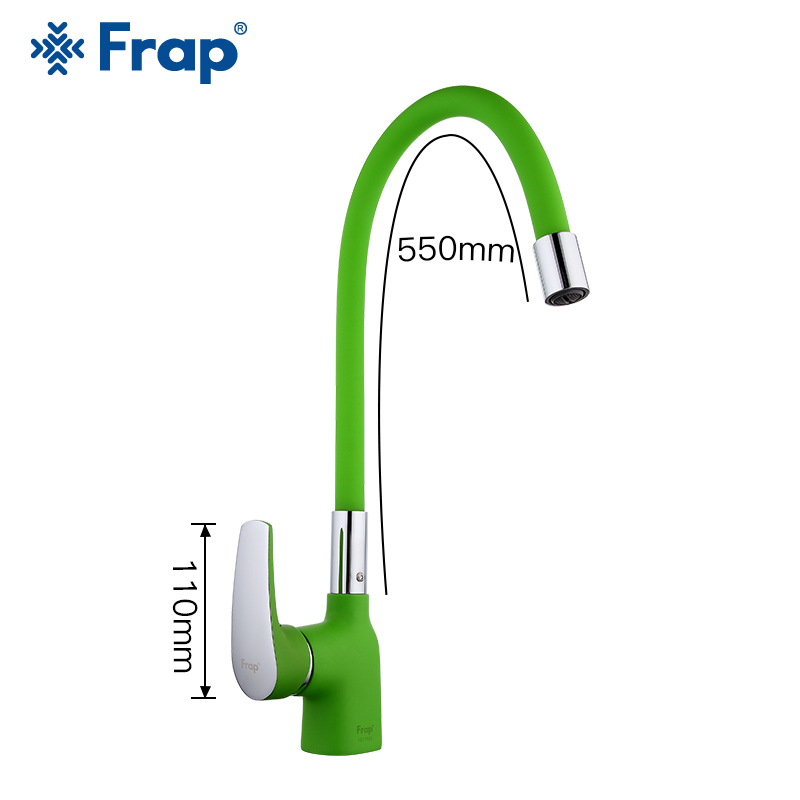 Frap kitchen faucets Green Silica Gel Nose Any Direction Kitchen mixer sink faucet Cold and Hot Water tap Torneira Cozinha Crane