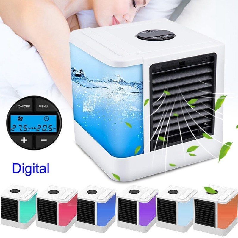 NEW Premium Air Cooler & Humidifier Portable Air Conditioner mini fans Air Conditioner Device 7 color lights