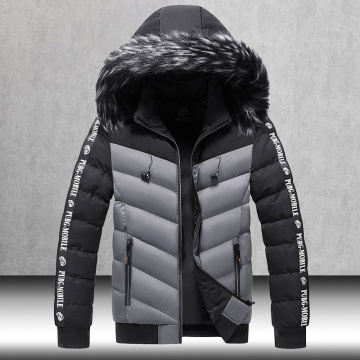 Winter Jacket Men 2020 Fur Collar Hooded Thick Warm Cotton Outwear Man Patchwork Parka and Coats Windbreaker Parkas Male M-5XL