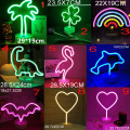Creative LED Neon Light Sign Heart Moon Wedding Party Decoration Neon Lamp Valentines Day Home Decor Night Lamp Gift 17styles