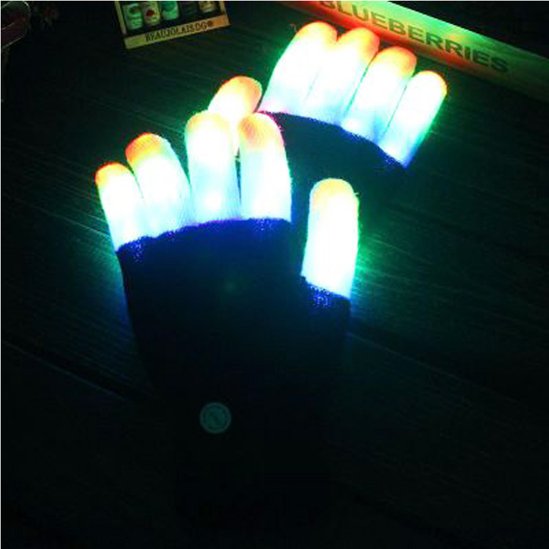 Hot Newest Arrival Light-Up Toys LED Flashing Magic Glove Glow In The Dark Toys Light Up Finger Tip Lighting Toys For Children