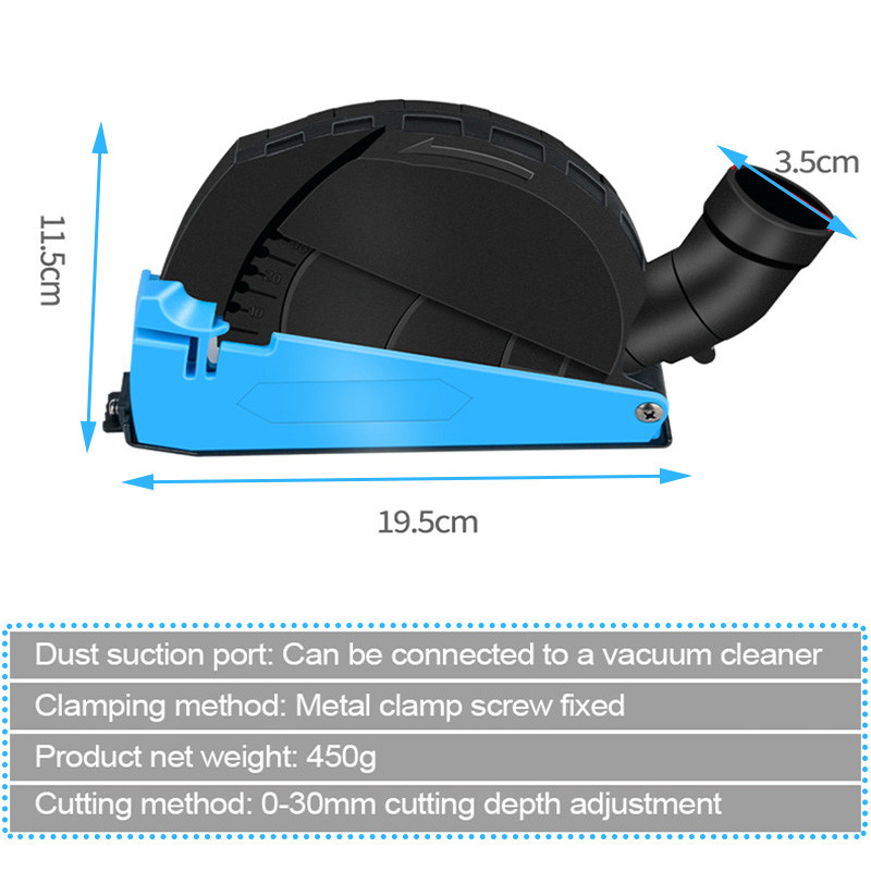 Universal Surface Slotted Cutting Dust Shroud For 100 125 Angle Grinder 4 Inch To 5 Inch Dust Collector Attachment Cover Hood