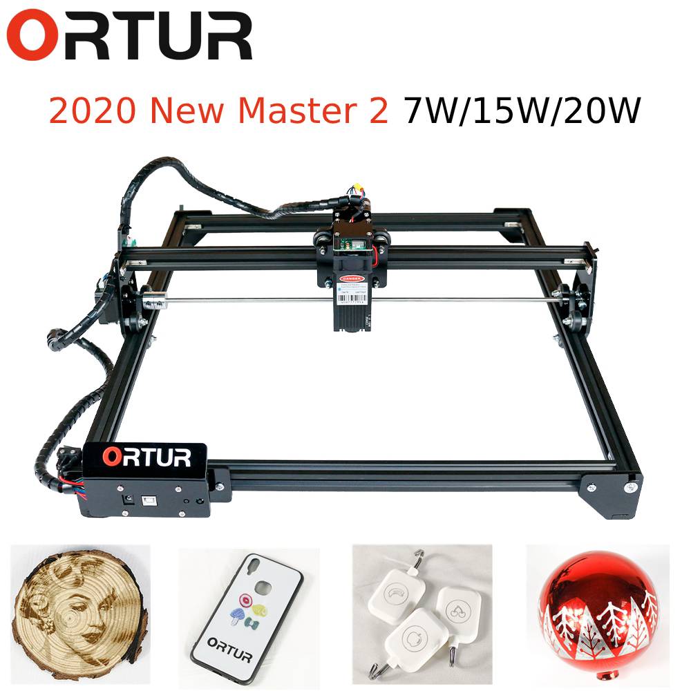 Most Advanced STM32 Motherboard DIY Ortur Laser Master 2 20W Printer Wood Burning Tools with Active Position Protection