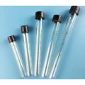 20pcs 10ml glass graduation test tube with black screw cover round bottom free shipping