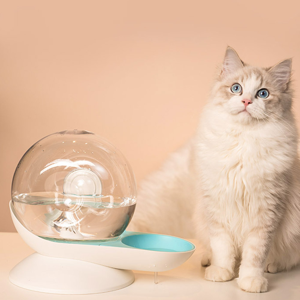 Snails Bubble Automatic Cat Water Bowl Fountain for Pets Water Dispenser Large Drinking Bowl Cat Drink No Electricity _W