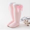 2020 Baby Knee High Socks Solid Cotton Socks Cute BowKnot Tights Breathable Long Tube Socks for Girls Princess socks