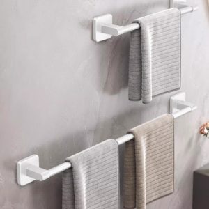 White towel rack without punching wall mounted