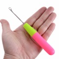 1pcs/lot Plastic crochet braid needle Feather Hair Extension Tools Wig Hook Needle Threader Knitting hair crochet needles