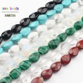 Natural Faceted Water Drop Black Agates Sandstone Stone Beads 8*11mm Jewelry Making 18pcs Beads