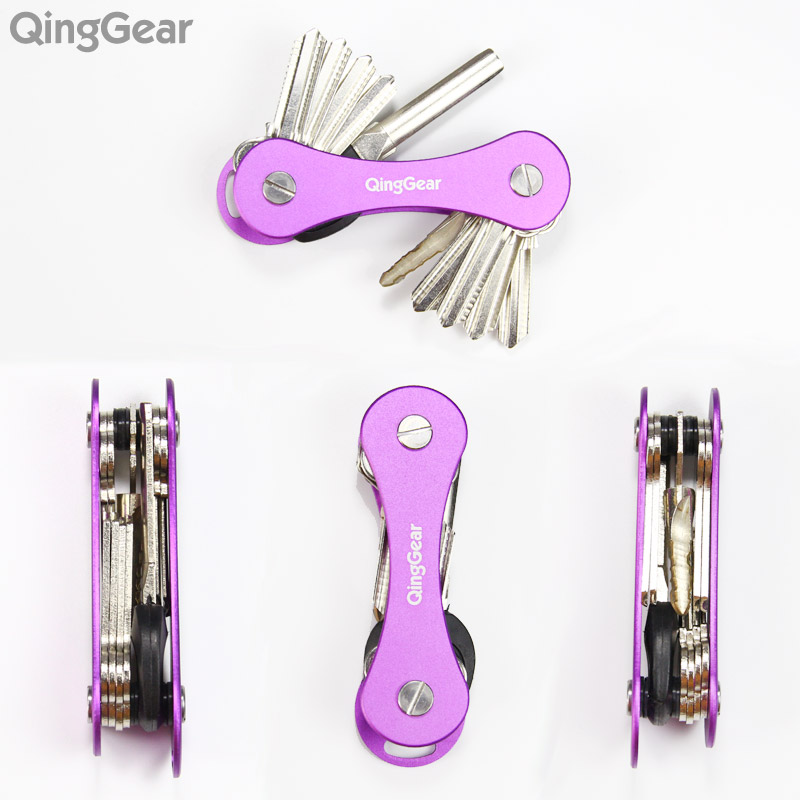 QingGear Keybone Mulit hand tool set Titanium Carbon Fiber Glass Fiber Aluminum Key Holder door Key Organizer