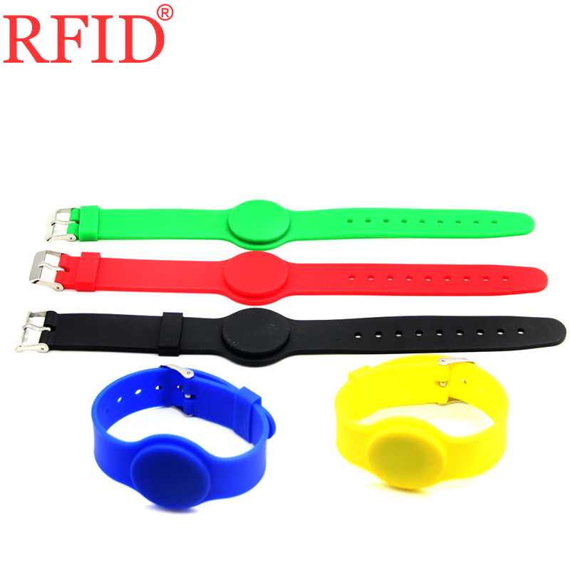 S50 1K IC 13.56 MHz Read Only Waterproof Wrist Watch Silica Gel ISO14443A IC Wristband RFID Keyfob Tag Band Access Control Card