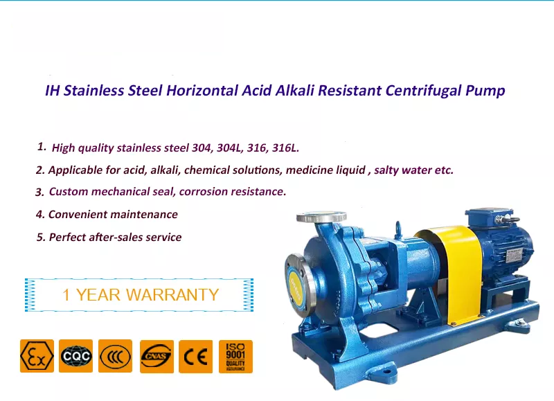 IH stainless steel centrifual pump