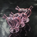 New Design Pink Glass Smart MINI Bubblers Heart Cigarette Filter Tips Cigarette Water Pipe Smoking Glass Filter Tips