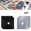 4pcs Anti-fouling Oil Protector Pad Liner Reusable Gas Cover Stove Burner Mat Temperature Kitchen Cleaning Tool Accessories