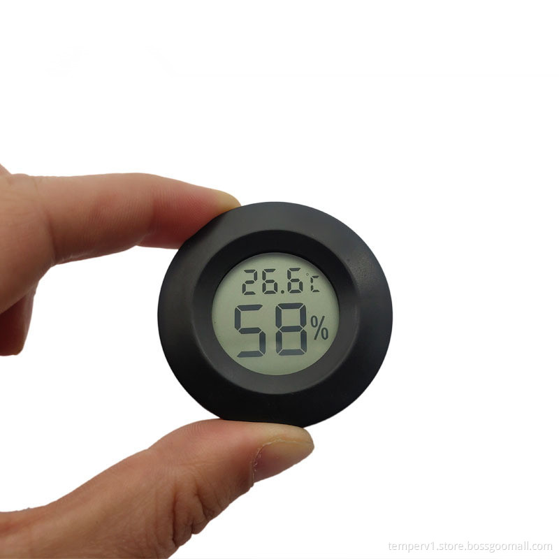 Round LCD Digital Temperature Humidity Meter