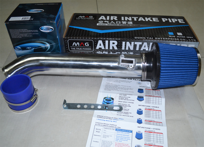AIR INTAKES aluminium pipes KIT+AIR FILTER for Nissan 350z 03-07, Infiniti FX35