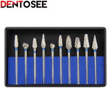 10pcs Dental Grinding Heads Tungsten Steel Teeth Polishing Burs Dental Lab Grinding Drill Grinder Dentistry Equipment Burs