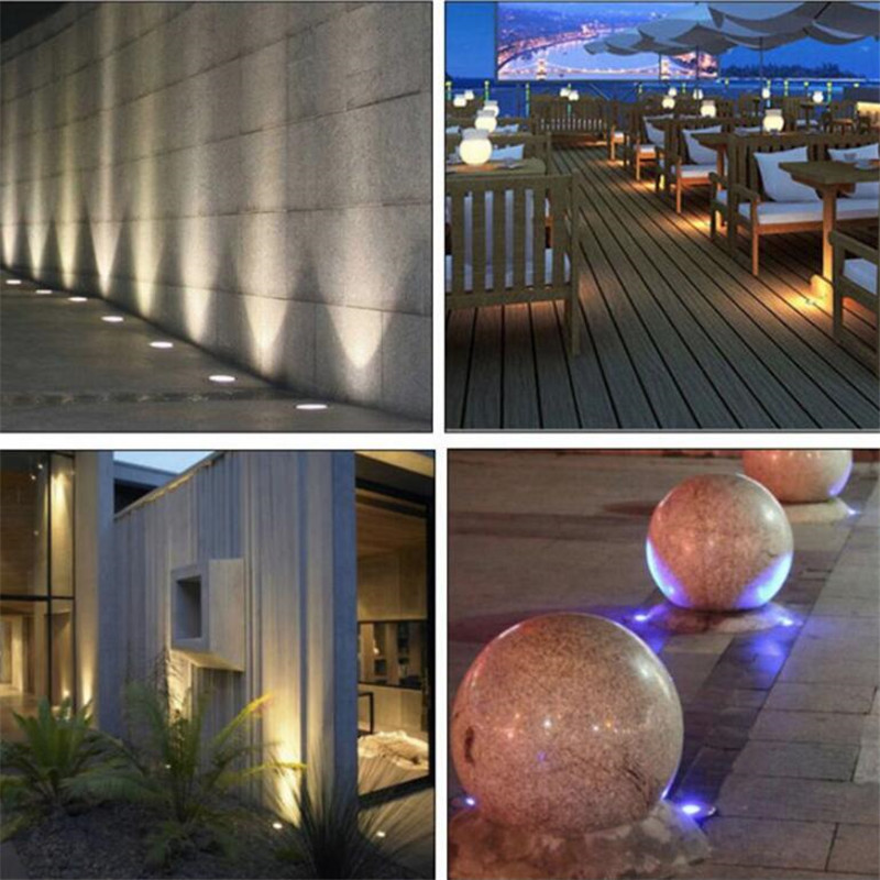 3W/3X3W LED Underground Lamp Buried Lighting LED Outdoor Recessed Floor Lamp Ground Light IP68 Waterproof AC85-265V/DC12V 3W 9W