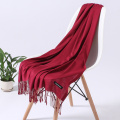 Fashion Solid Color 2020 Women Scarf Winter Hijabs Tessale Tassels Long Lady Shawls Cashmere Like Pashmina Hijabs Scarves Wraps