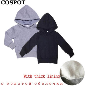 COSPOT Baby Hoodies Sweatshirt Kids Plain Black Gray Outfits Tops Children Hoodie Boys Clothes 2020 New 30E