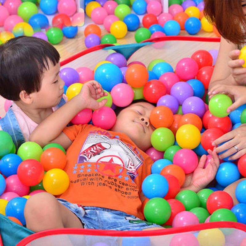 25/100 Pcs Eco Friendly Colorful Soft Plastic Water Pool Ocean Wave Ball Baby Funny Toys Stress Air Ball Outdoor Fun Sports Toys