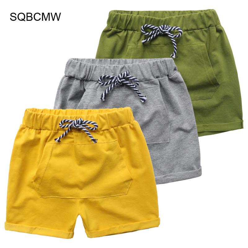 2020 Hot Sale solid colors Kids Trousers girls shorts Children Pants for baby boys summer beach loose shorts size90~130