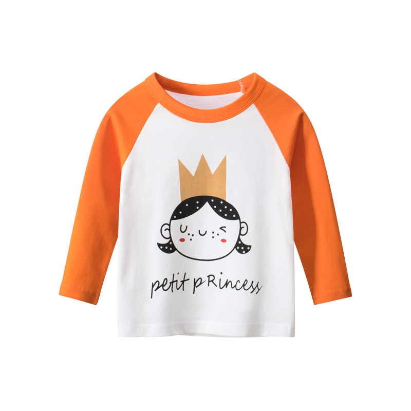 Kids Boys T-shirts Baby Long Sleeve Tops Children Autumn Solid Cotton Tops Clothing Clothes 2 3 4 5 6 7 Years Boy Girl T Shirts