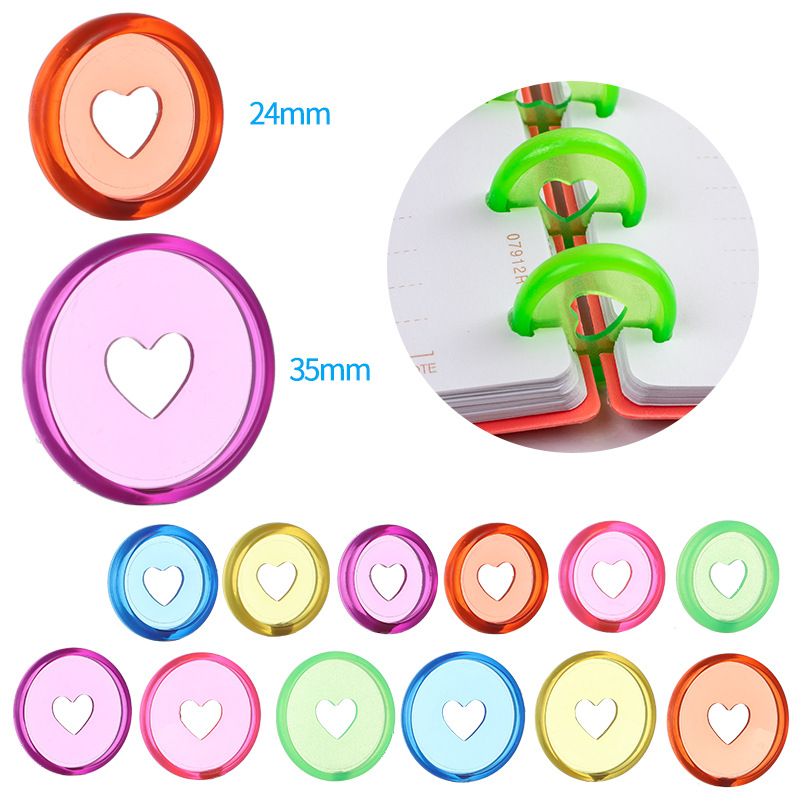 35mm 20PCS mushroom hole hand book binding buckle color disk buckle notebook binding ring loose-leaf button binding supplies