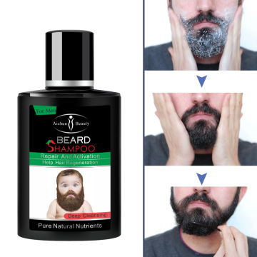 Men Beard Washing Shampoo Deep Cleansing Nourish Natural Repair Activation Luster Foam Care Fluid Barbe Beard Care For Men