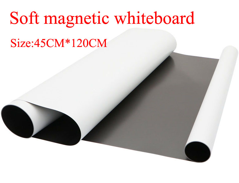 Flexible Soft Magnetic Whiteboard Fridge Magnets for Kids Home Office Dry-erase Board White Boards Size 45CMx120CM