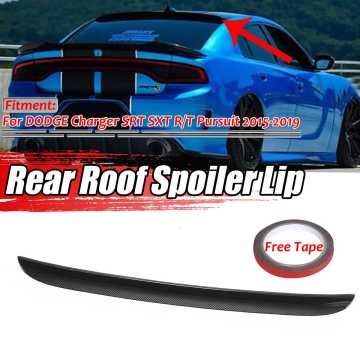New Carbon Fiber Look /Black Car Rear Roof Spoiler Wing Trunk Spoiler Wing Lip For DODGE Charger SRT SXT R/T Pursuit 2015-2019