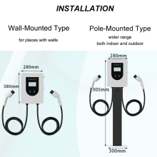 14kW AC Wall-Mounted Car Charger Double Guns