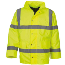 High visibility safety work wear reflective jacket