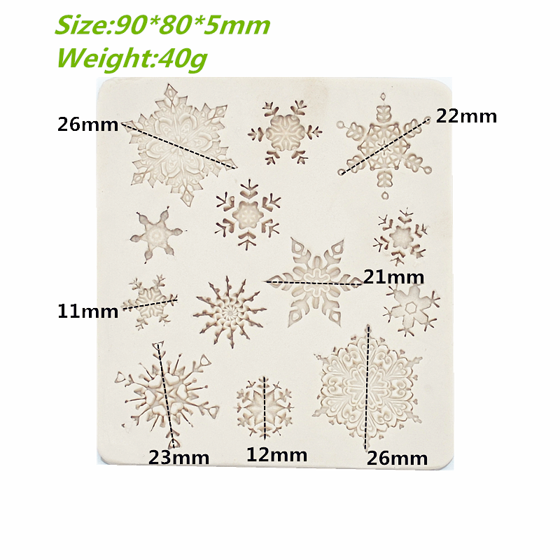 Silicone Mold Small Snowflake Resin Kitchen Cake Baking Tool DIY Pastry Chocolate Fondant Mould Dessert Lace Decoration Supplies