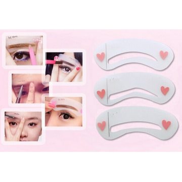 3 Styles Eyebrow Stencils Set Eye Brow Stencil Drawing Shaping Grooming Reusable Template Card Silicone Eyes Makeup Tools Set