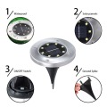 12Pack Solar Path Lights 8 LED Solar Power Buried Light Ground Lamp Outdoor Path Way Garden Decking Underground Lamps