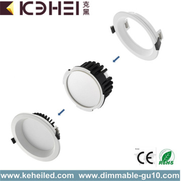 12W 4 Inch Dimmable Downlight White Black Silver
