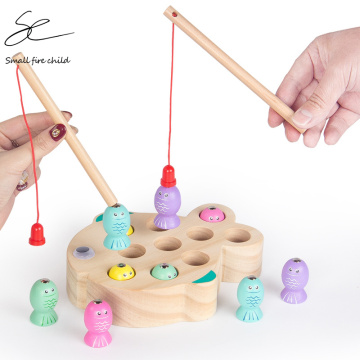 Fishing Toys For Children's Game Wooden Magnetic Fishing Game Early Learning Educational Toys For Children Birthday Gift