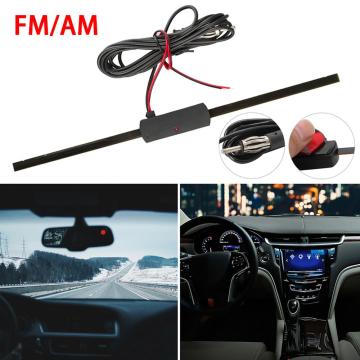 Hot Sale Universal Car Antenna Booster Car Electronic FM/AM Radio Antenna Windshield Mount 12V Black Car Electronic Dropshipping