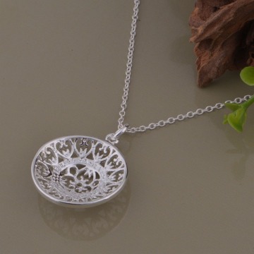 wholesale High quality silver plated Fashion jewelry chains necklace pendant WN-1245