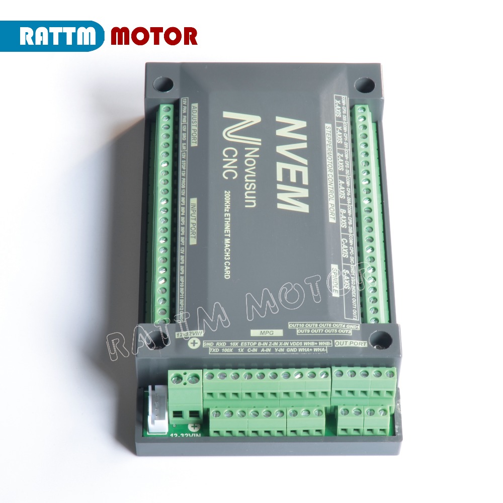 4 Axis Ethernet NVEM CNC Controller 200KHZ MACH3 Motion Control Card for Stepper Motor Servo motor New products