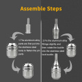 Stainless Steel Tattoo Tube Professional Adjustable Cartridge Tattoo Grips for Cartridge Machine Needle